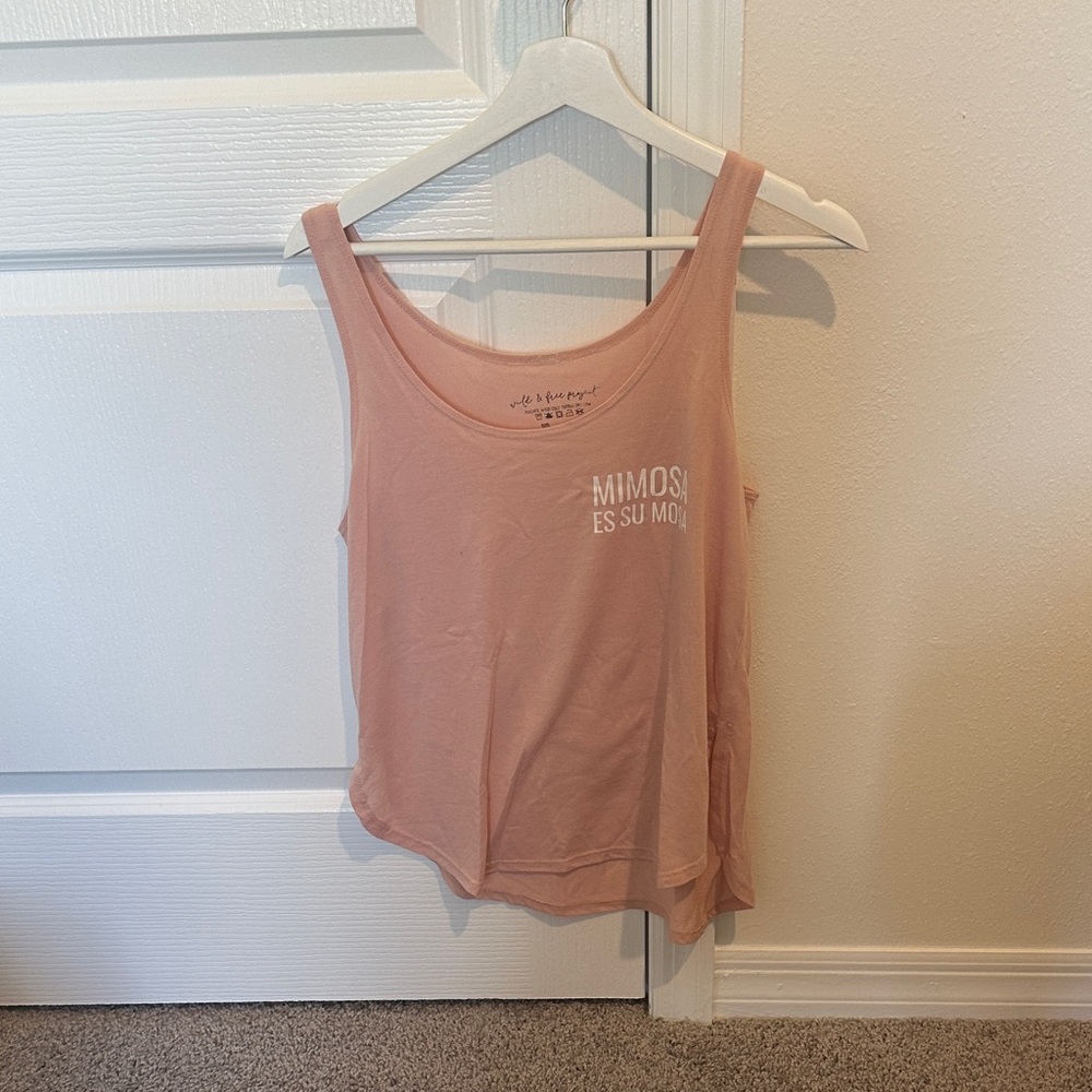 Mimosas Es Su Mosa Pink Tank Top
